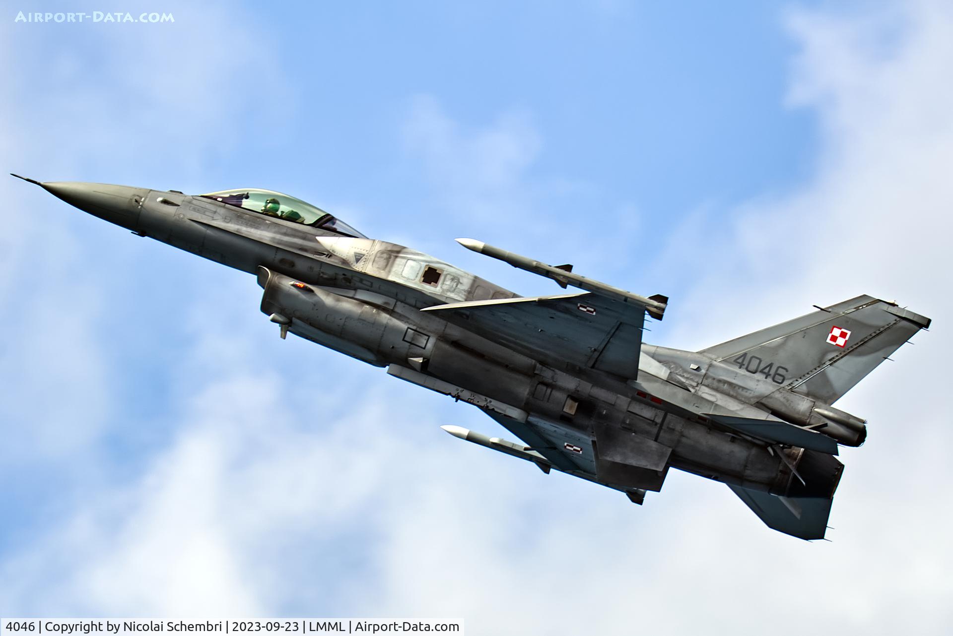 4046, Lockheed Martin F-16CJ Fighting Falcon C/N JC-7, Flying display at the Malta International Airshow 2023.