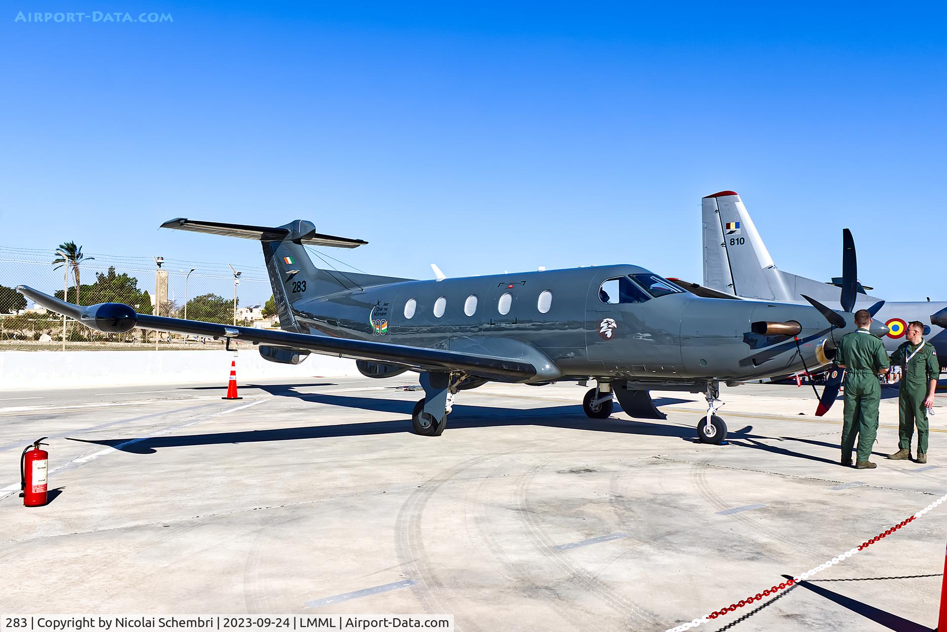 283, 2018 Pilatus PC-12NG Spectre C/N 1844, Static display at the Malta International Airshow 2023.