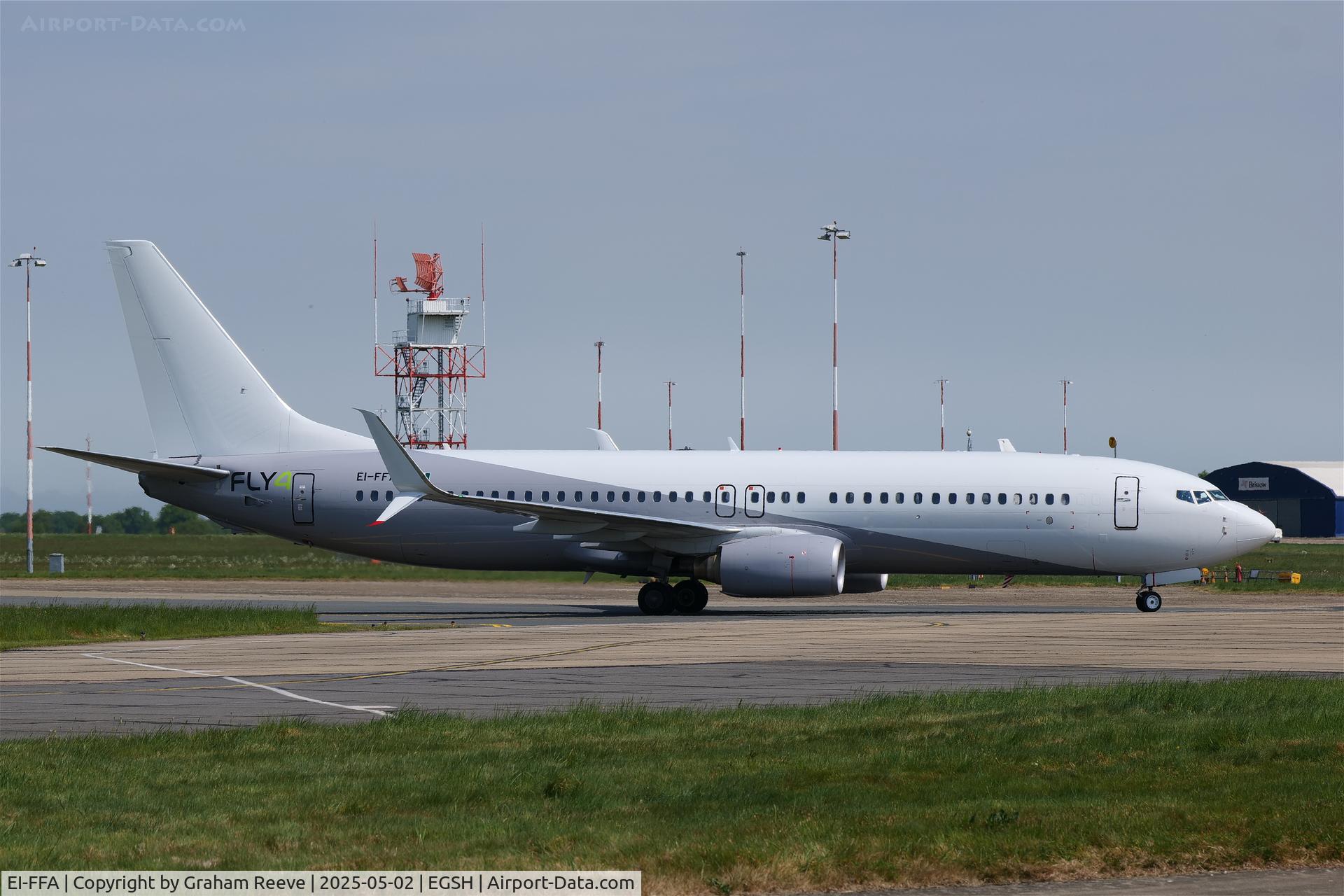 EI-FFA, 2011 Boeing 737-8K5 C/N 38097, Just landed at Norwich.
