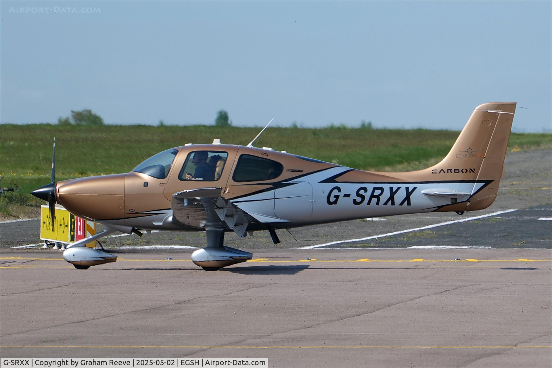 G-SRXX, 2023 Cirrus Design Corporation SR 20 C/N 9161, Just landed at Norwich.