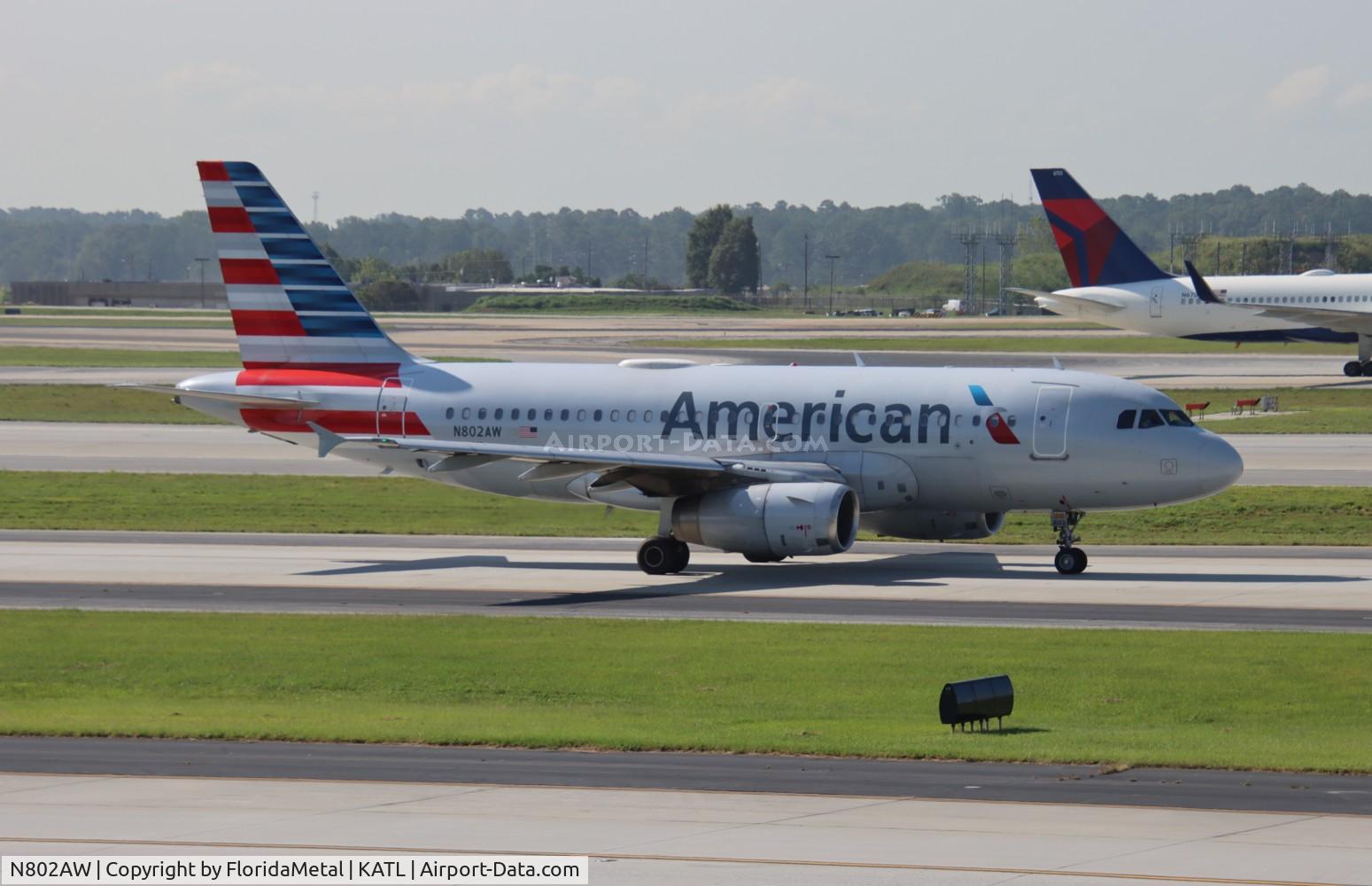 N802AW, 1998 Airbus A319-132 C/N 0924, AAL A319 zx atl-phl