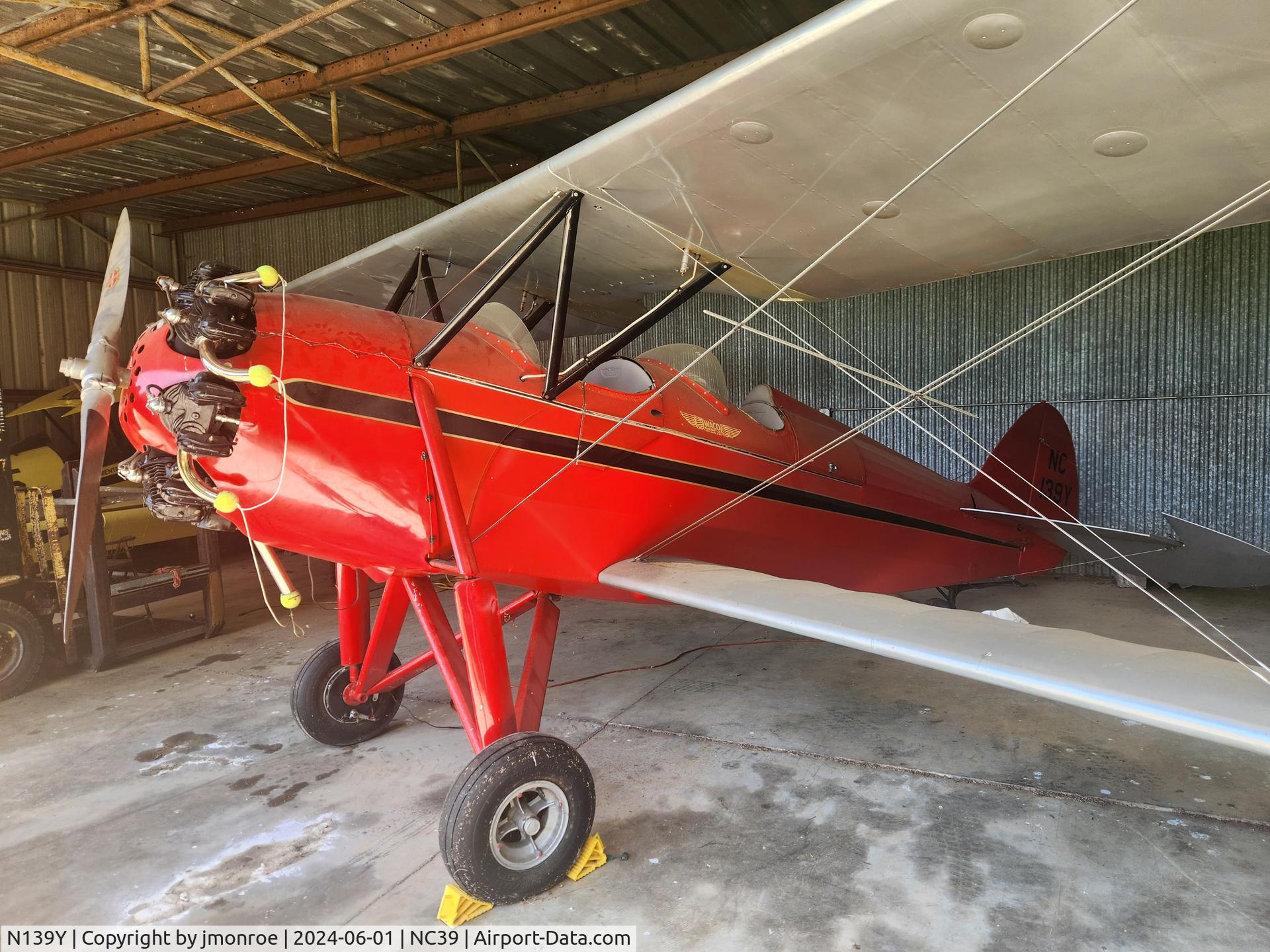 N139Y, 1930 Waco RNF C/N 3313, Flew into Enochville for a flyin but I was a week early. Found this beauty sitting in a hangar