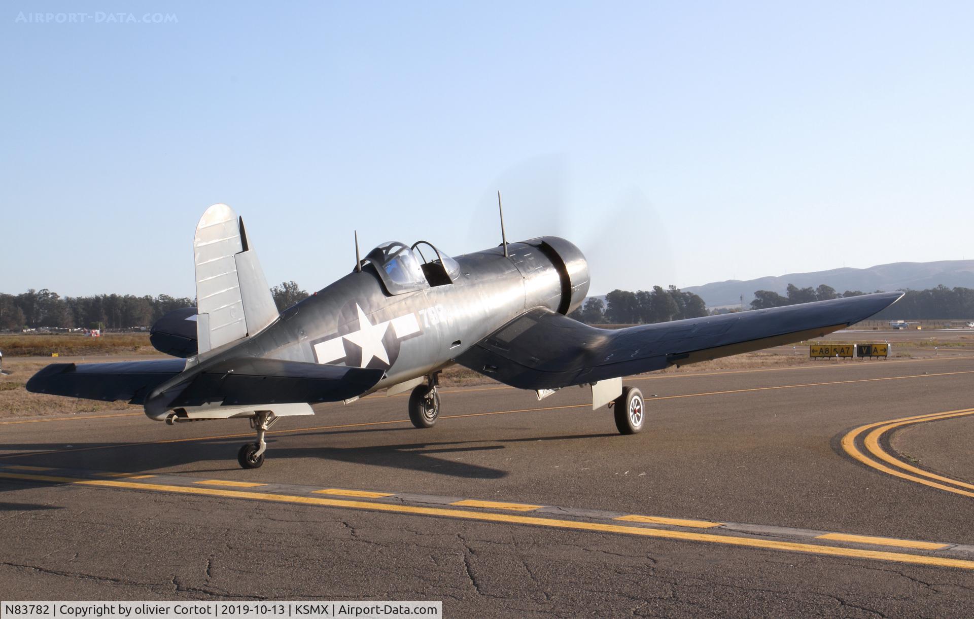 N83782, 1942 Vought F4U-1 Corsair C/N 3884 (Bu 17799), Santa Maria airshow 2019