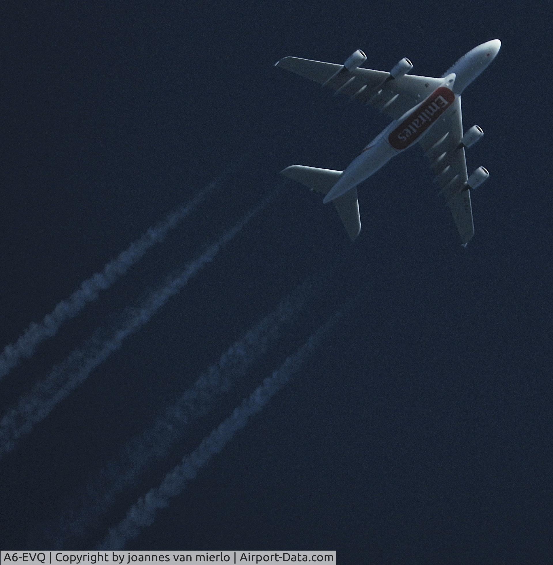 A6-EVQ, 2020 Airbus A380-842 C/N 270, Cruising over Belgium