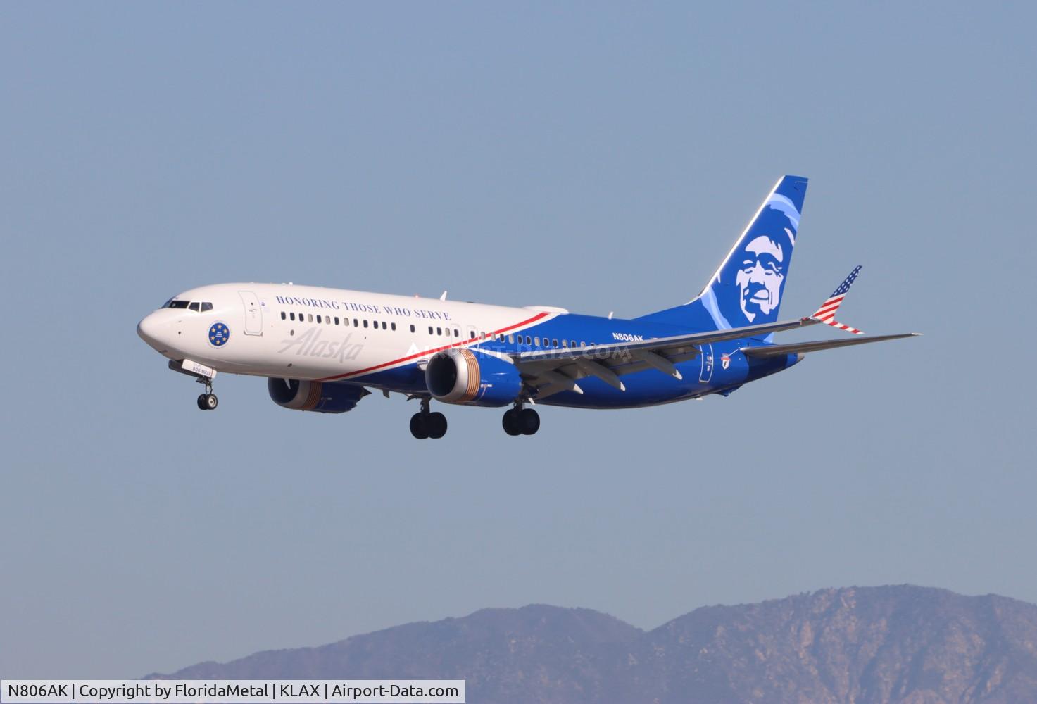 N806AK, 2024 Boeing 737 MAX 8 C/N 67806, ASA 737-8 Honor zx sea-lax
