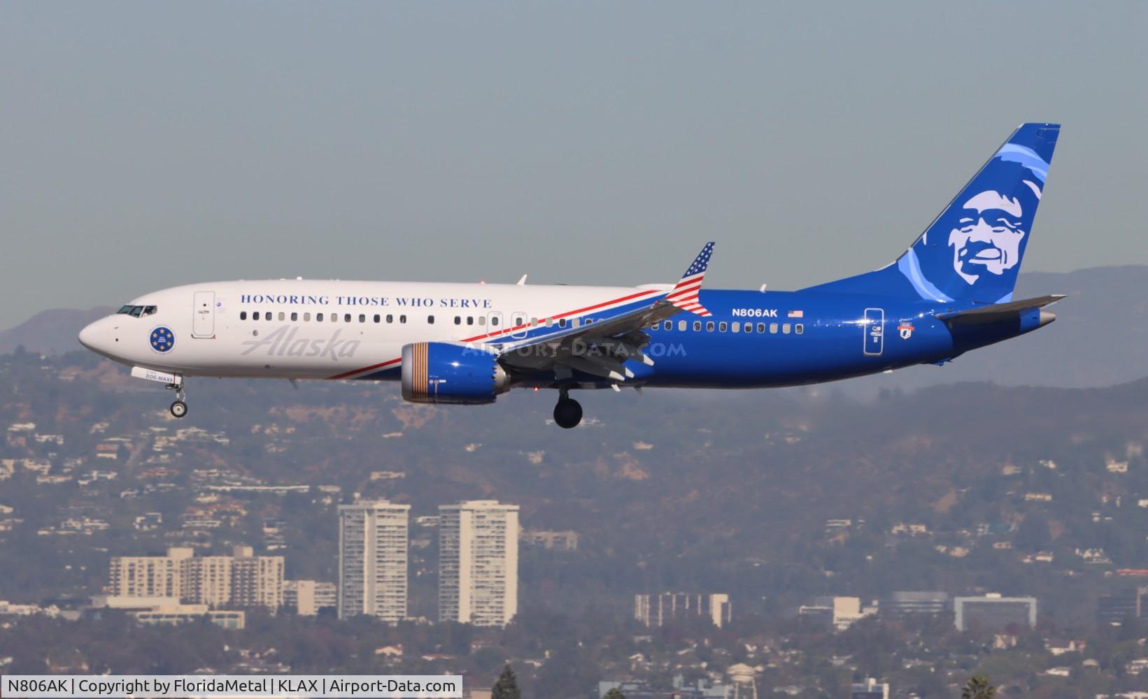 N806AK, 2024 Boeing 737 MAX 8 C/N 67806, ASA 737-8 Honor zx sea-lax
