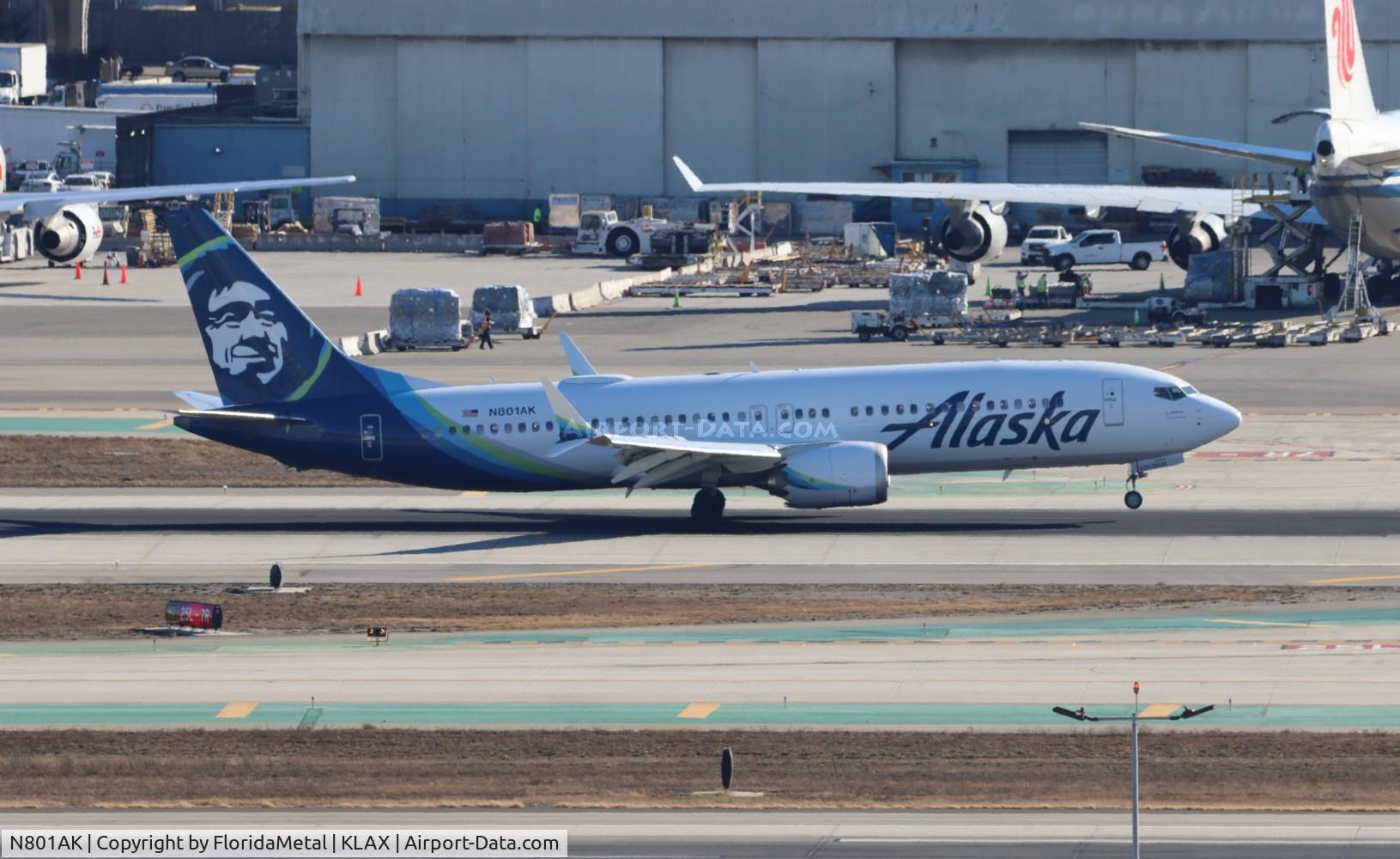 N801AK, 2023 Boeing 737 MAX 8 C/N 67802, ASA 737-8 zx  gua, mggt-lax