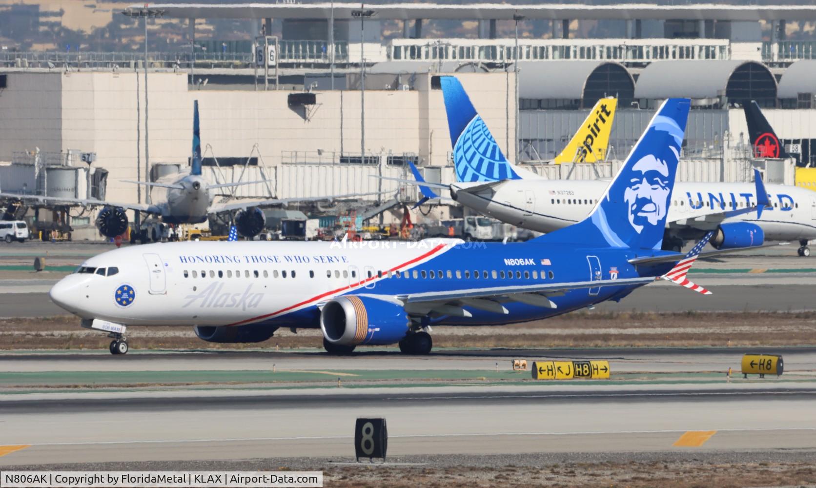 N806AK, 2024 Boeing 737 MAX 8 C/N 67806, ASA 737-8 Honor zx sjo, mroc-lax