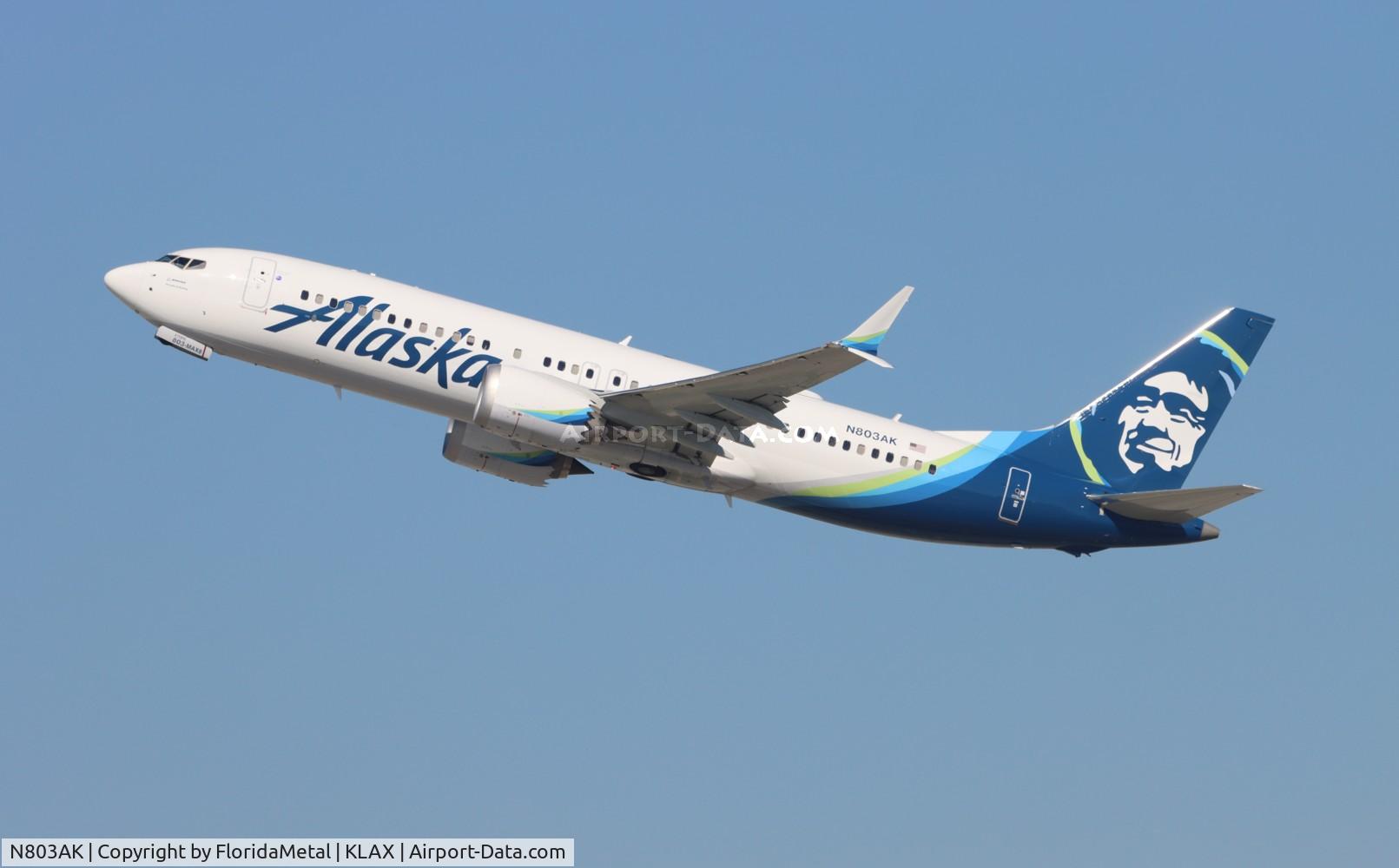 N803AK, 2024 Boeing 737-8 MAX C/N 67803, ASA 737-8 zx lax-sjo, mroc