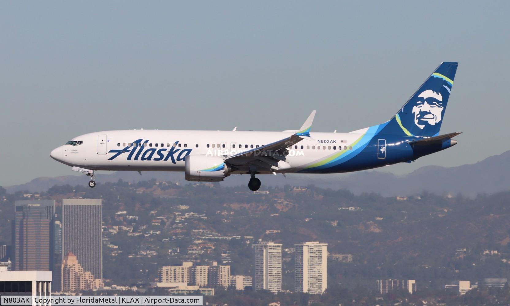 N803AK, 2024 Boeing 737-8 MAX C/N 67803, ASA 737-8 zx sfo-lax