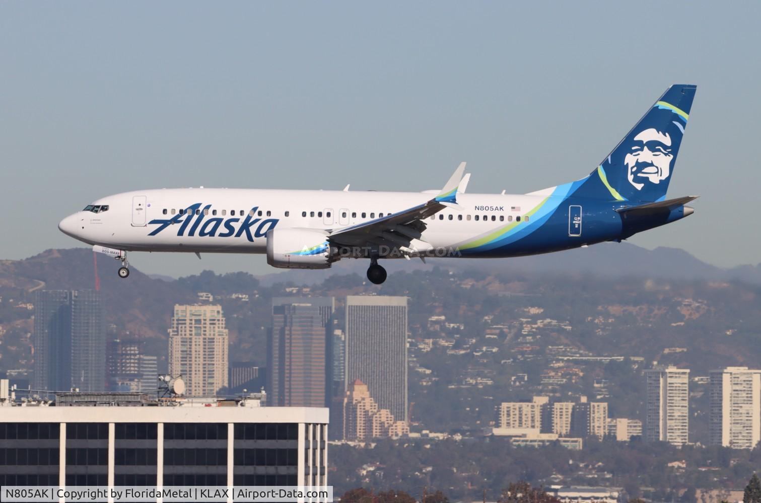 N805AK, 2024 Boeing 737-8 MAX C/N 67805, ASA 737-8 zx sea-lax