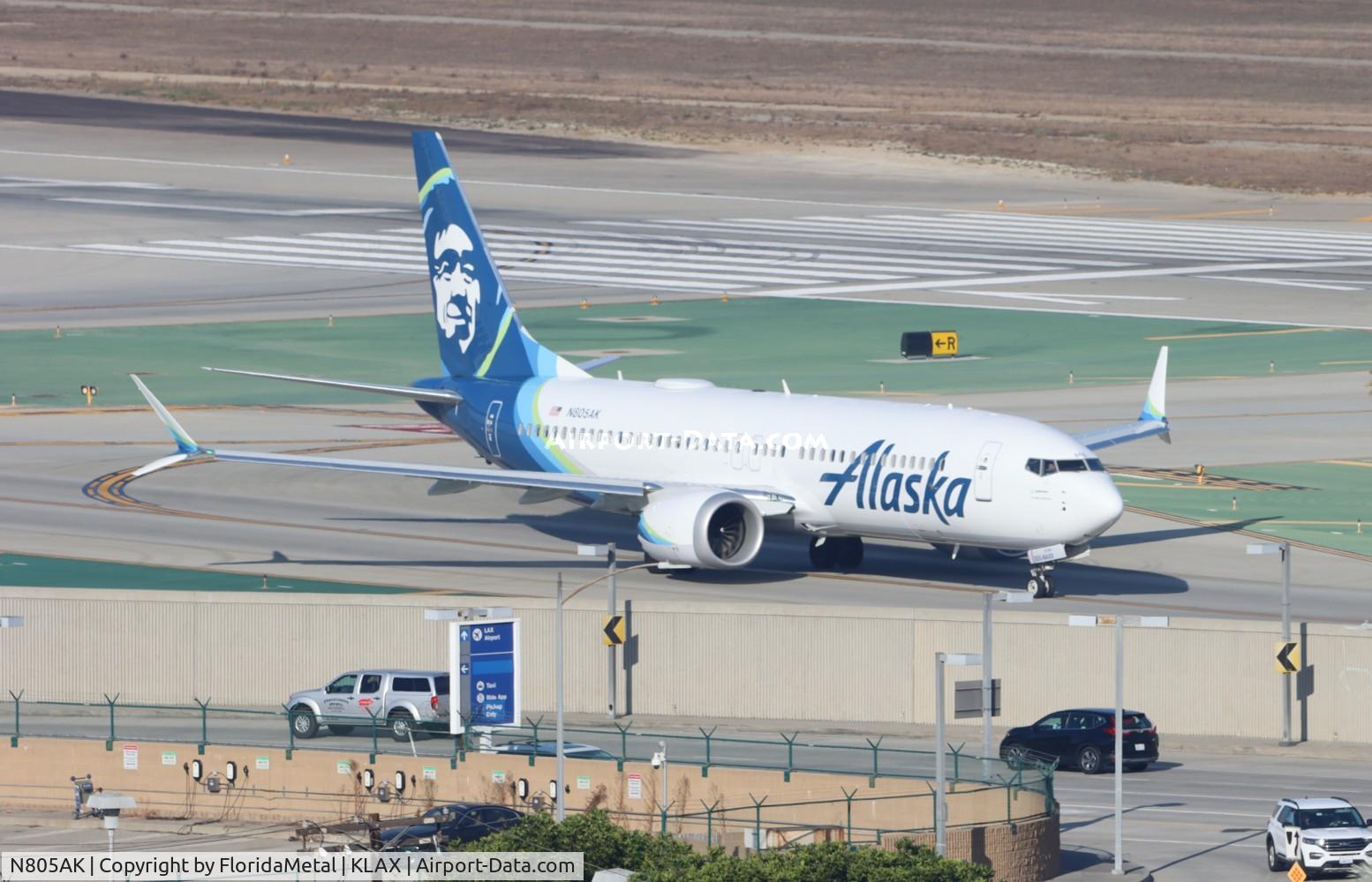 N805AK, 2024 Boeing 737-8 MAX C/N 67805, ASA 737-8 zx lax-pdx