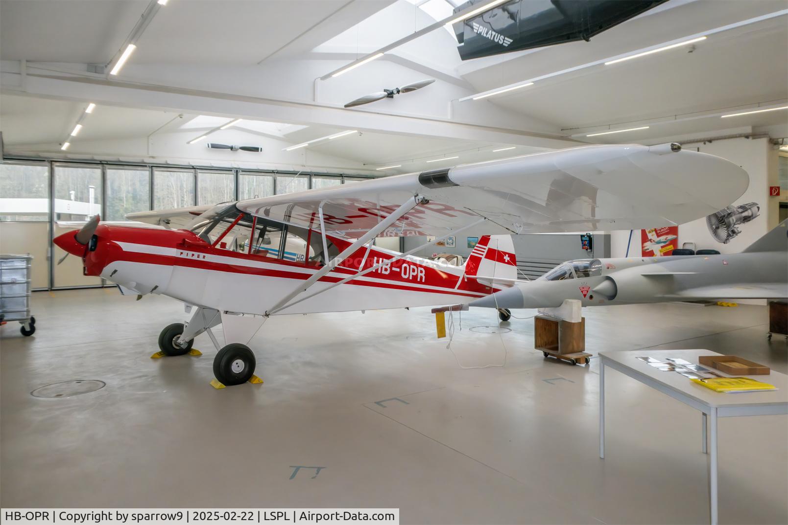 HB-OPR, 1957 Piper PA-18 Super Cub C/N 18-5786, After a rebuild ready to fly again in spring 2024. HB-registered from 1957-06-08 until 1974-10-22 and again from 2020-12-16.