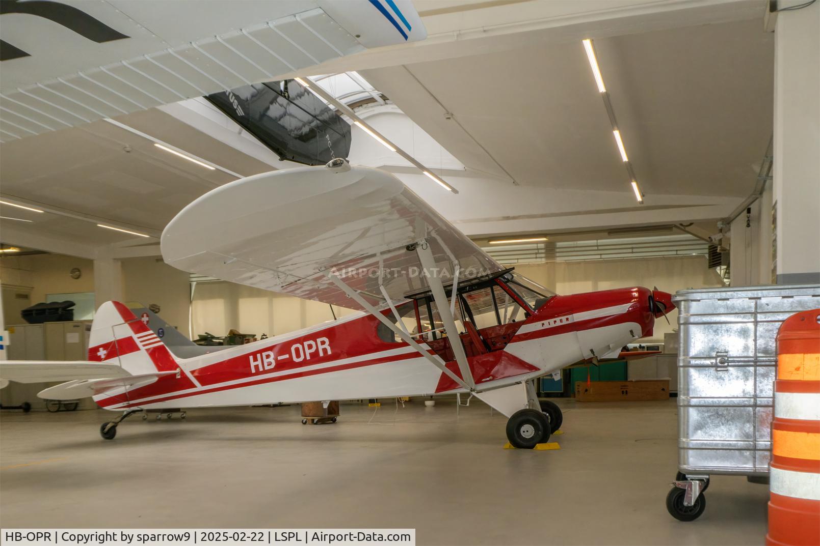 HB-OPR, 1957 Piper PA-18 Super Cub C/N 18-5786, After a rebuild ready to fly again in spring 2024. HB-registered from 1957-06-08 until 1974-10-22 and again from 2020-12-16.