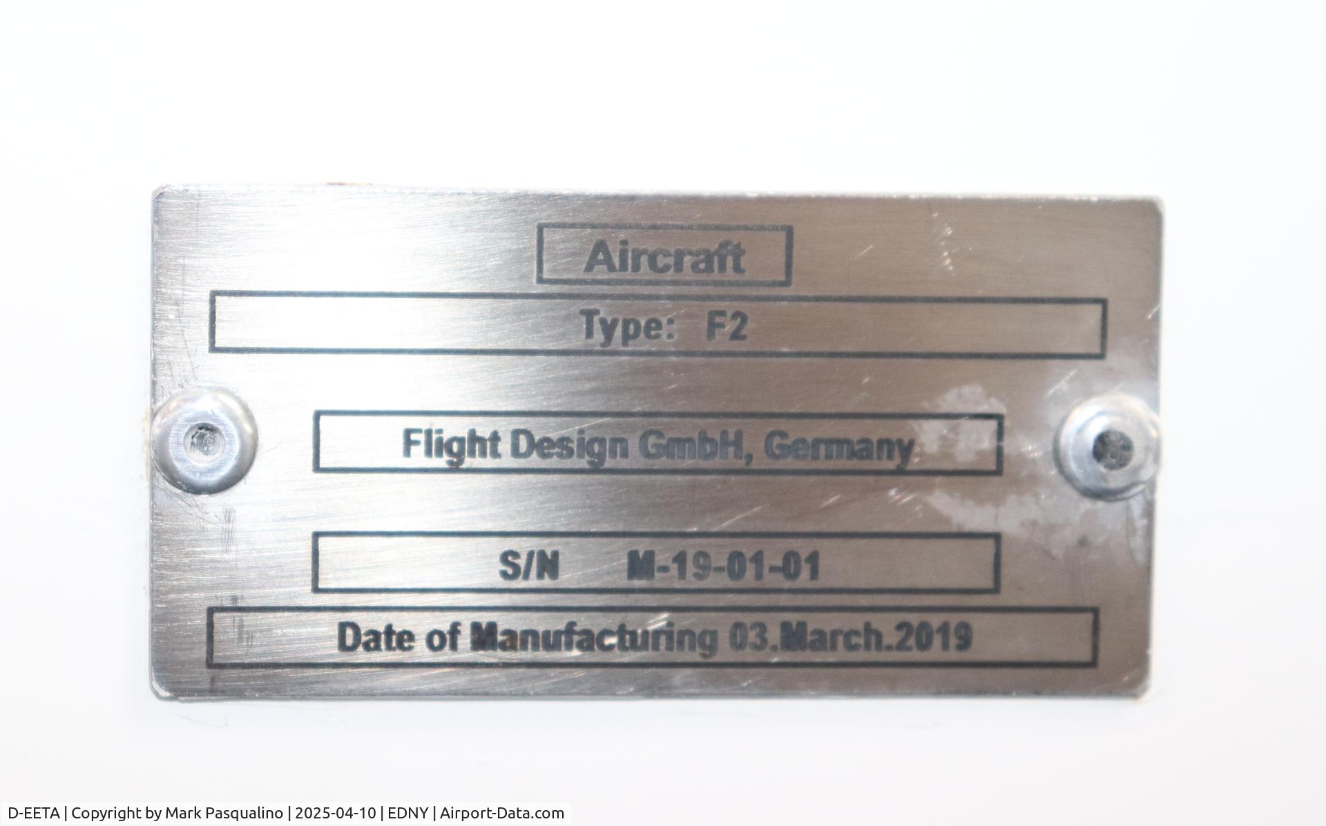D-EETA, 2019 Flight Design F2e C/N Not found D-EETA, Flight Design F2e