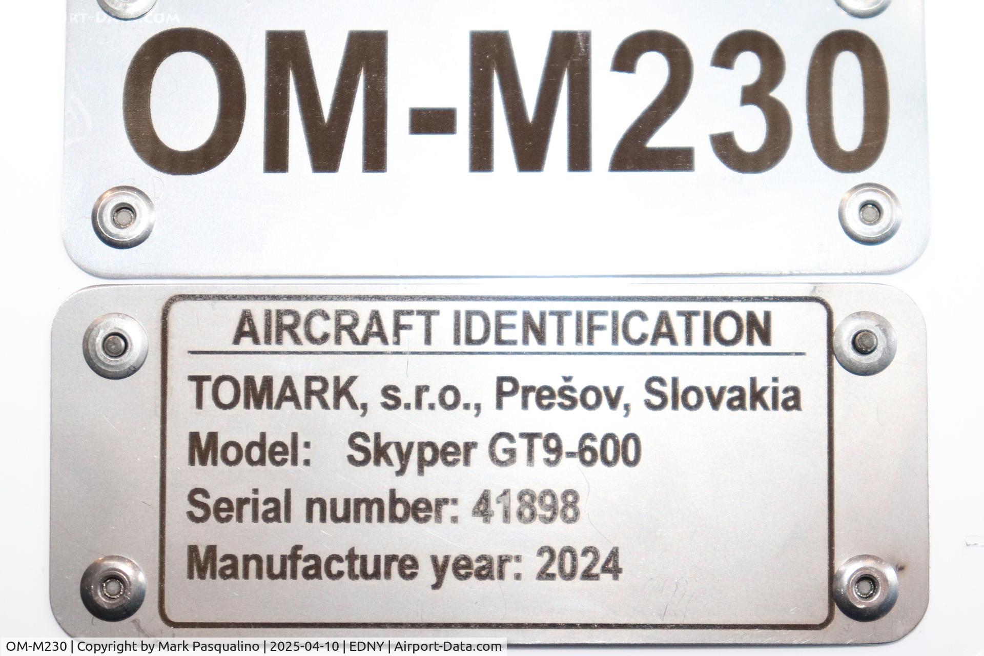 OM-M230, 2024 Tomark Aero Skyper GT9-600 C/N 41898, Tomark Aero Skyper GT9-600
