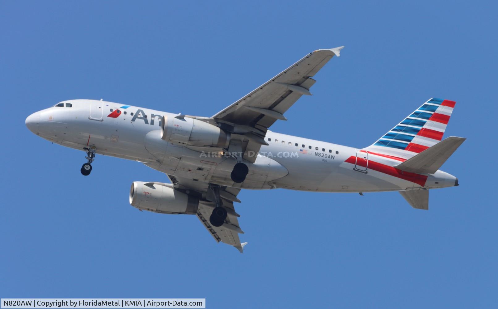 N820AW, 2000 Airbus A319-132 C/N 1397, AAL A319 zx pop, mdpp-mia