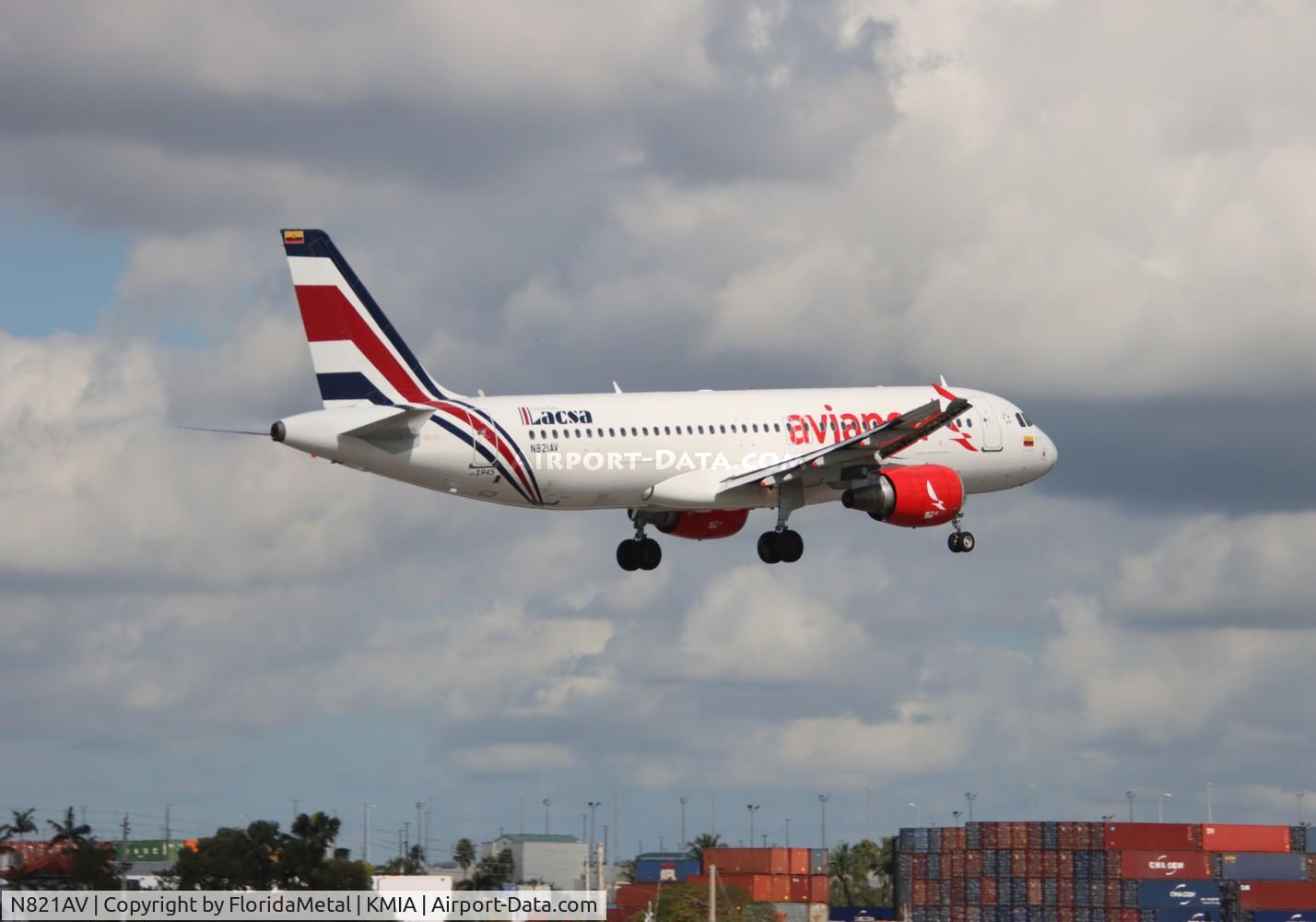 N821AV, 2011 Airbus A320-214 C/N 4821, AVA A320 retro zx mga, mnmg-mia