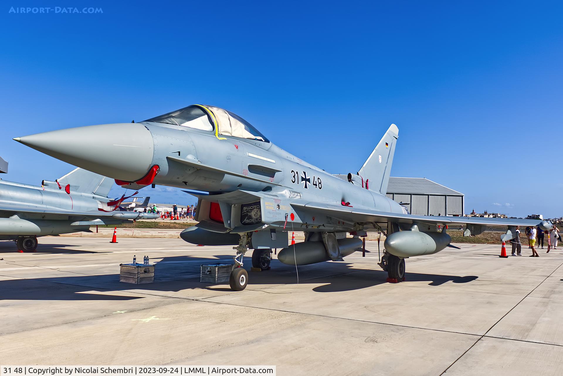 31 48, Eurofighter Typhoon EF2000 C/N GS0108, Static display at the Malta International Airshow 2023.