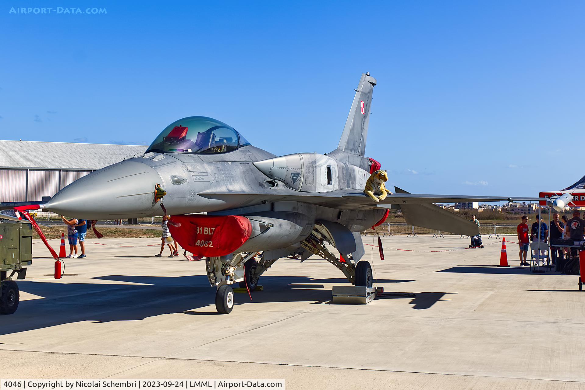 4046, Lockheed Martin F-16CJ Fighting Falcon C/N JC-7, Static display at the Malta International Airshow 2023.