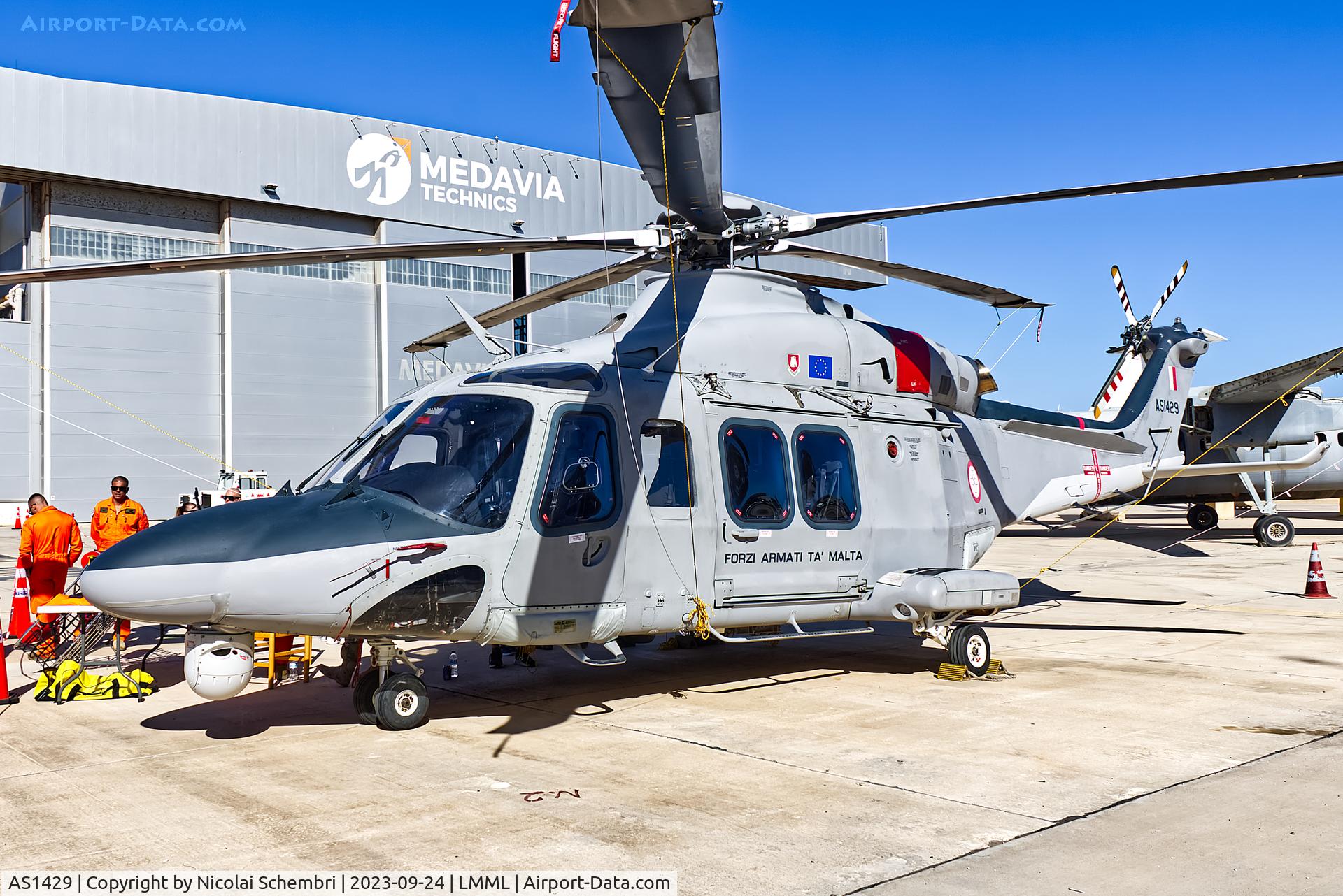 AS1429, AgustaWestland AW-139 C/N 31595, Static display at the Malta International Airshow 2023.