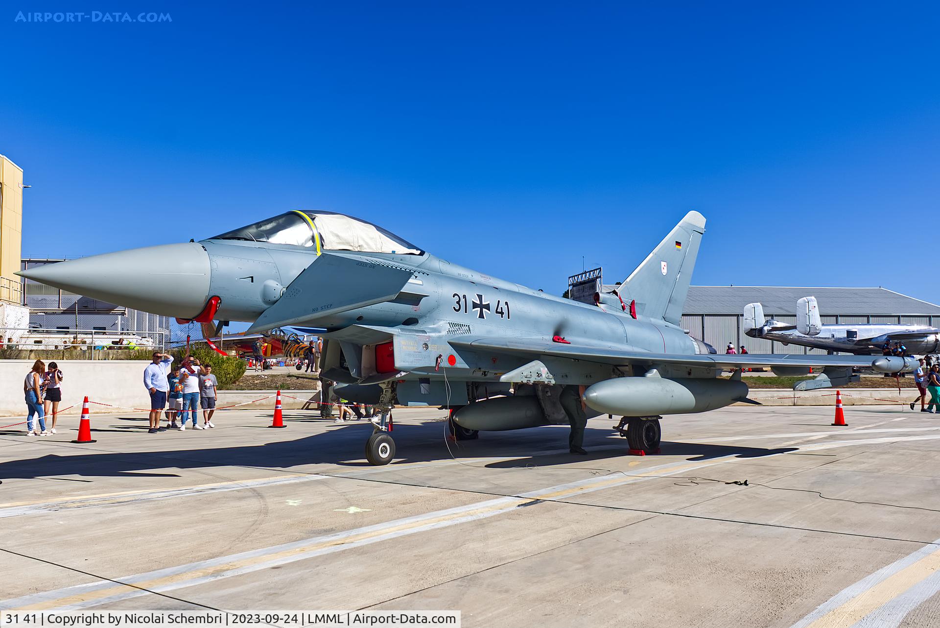 31 41, 2019 Eurofighter EF-2000 Typhoon S C/N GS0101, Static display at the Malta International Airshow 2023.