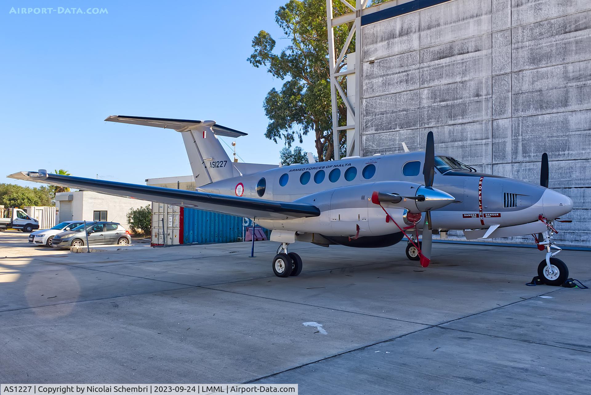 AS1227, 2010 Hawker Beechcraft B200 King Air C/N BB-2018, Static display at the Malta International Airshow 2023.