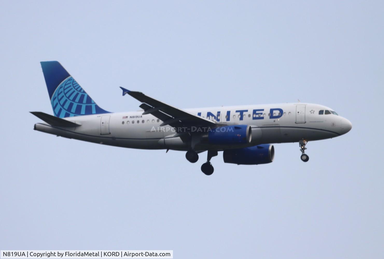 N819UA, 1998 Airbus A319-131 C/N 893, UAL A319 nc zx ind-ord