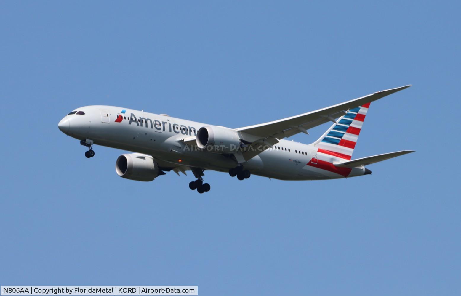 N806AA, 2015 Boeing 787-8 Dreamliner C/N 40624, AAL 788 zx fco, lirf-ord