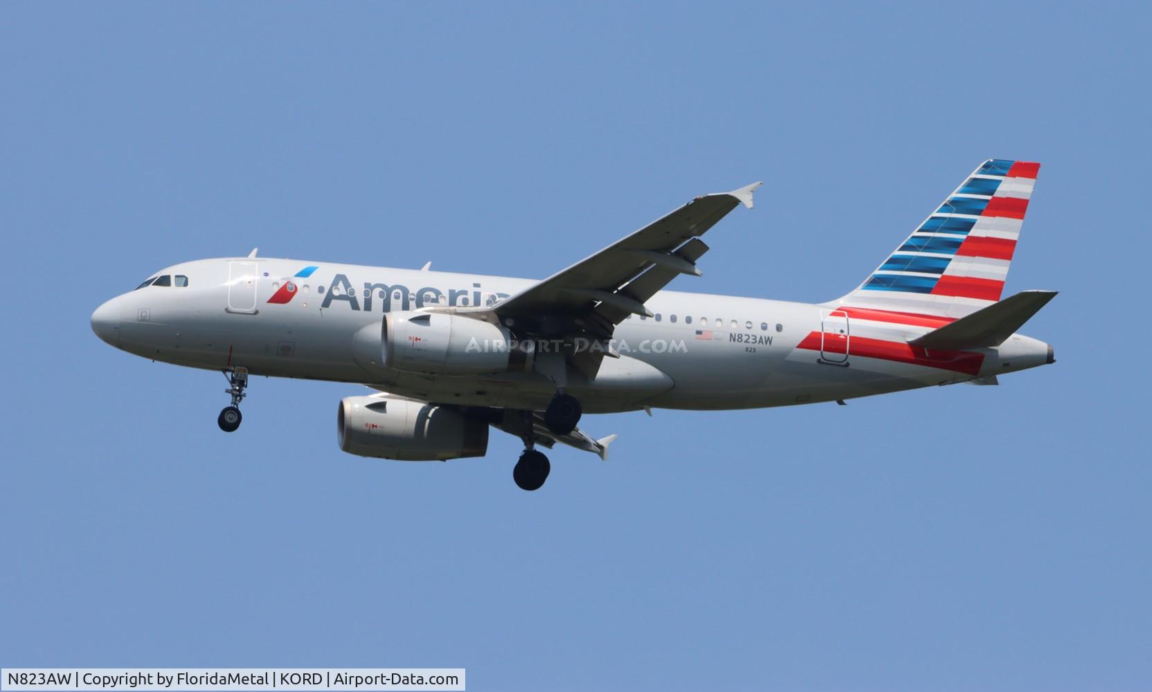 N823AW, 2001 Airbus A319-132 C/N 1463, AAL A319 zx phl-ord