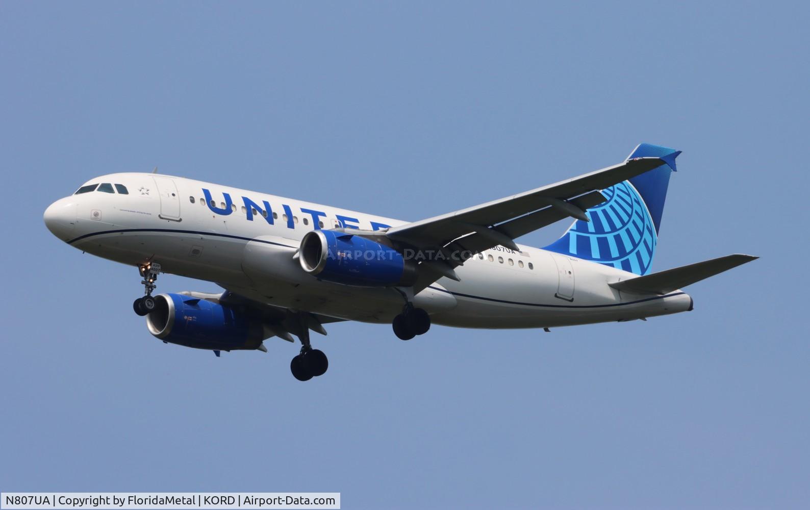 N807UA, 1998 Airbus A319-131 C/N 798, UAL A319 nc zx bna-ord