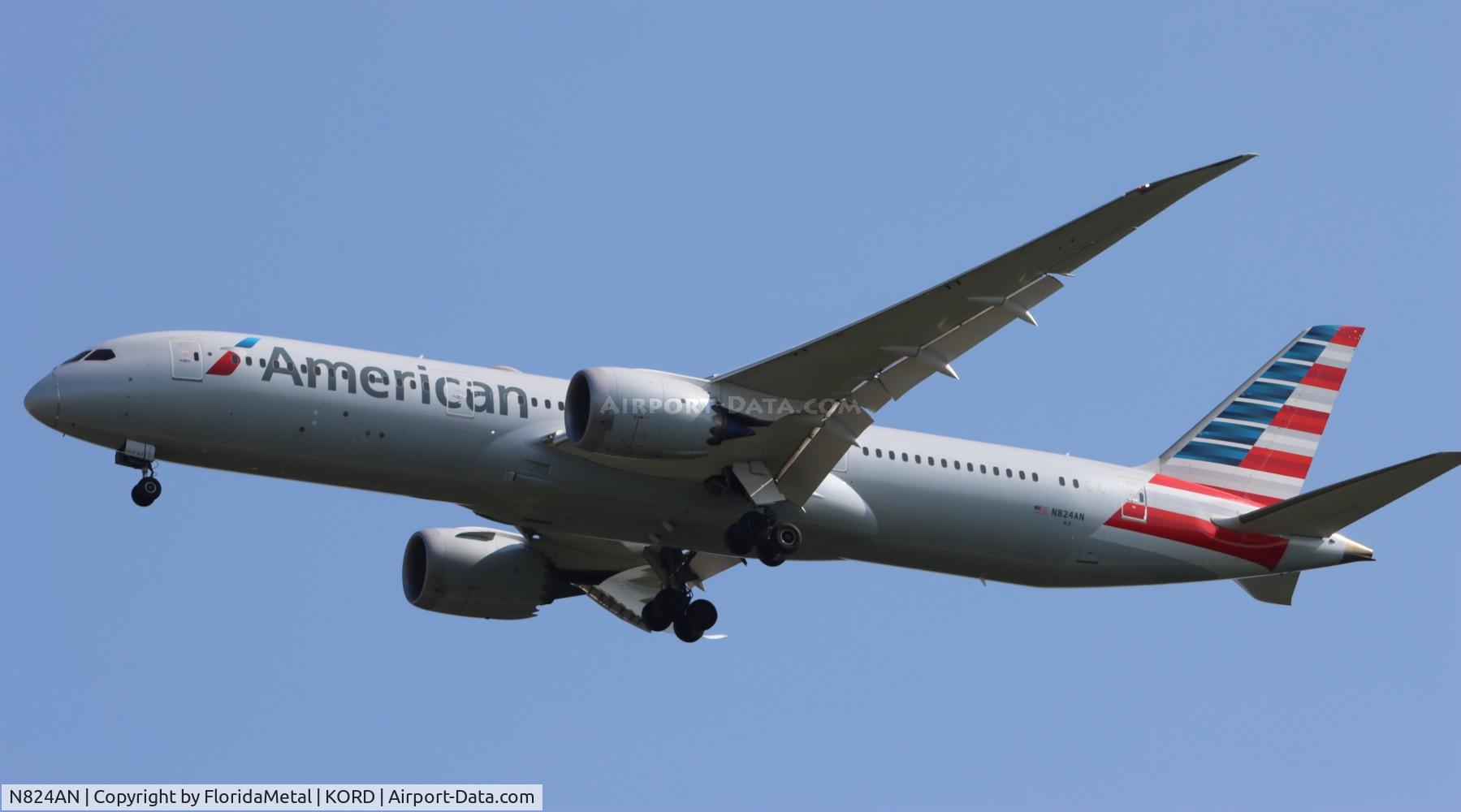 N824AN, 2017 Boeing 787-9 Dreamliner C/N 40643, AAL 789 zx lhr, egll-ord