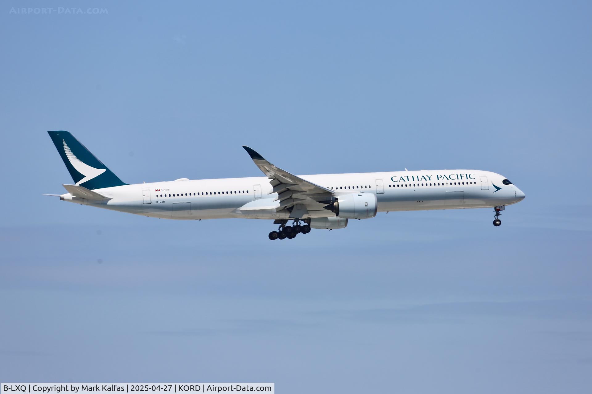 B-LXQ, 2022 Airbus A350-1000 C/N 509, A35K Cathay Pacific Airbus A350-1000 B-LXQ 10C approach KORD.