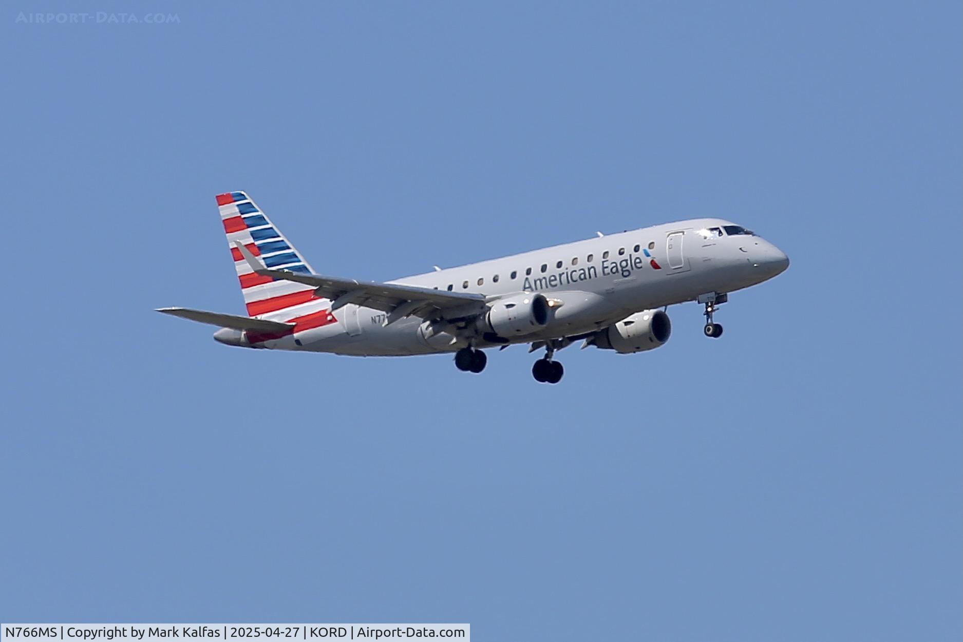 N766MS, 2014 Embraer EMB-135BJ Legacy 650 C/N 14501208, E170 Envoy/ American Eagle EMBRAER ERJ 170-100 SE N776MS arriving 10C KORD