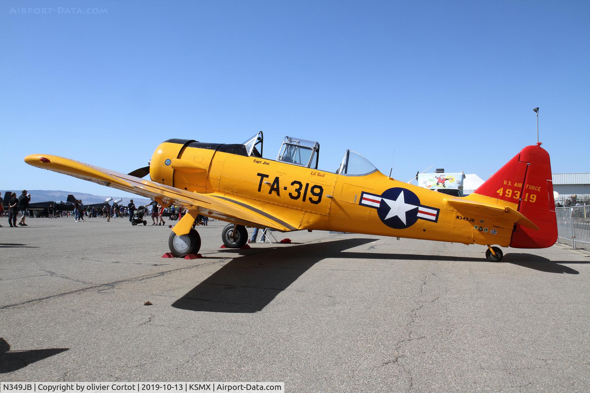 N349JB, 1958 North American SNJ-6 Texan C/N 121-43150, Santa Maria airshow 2019