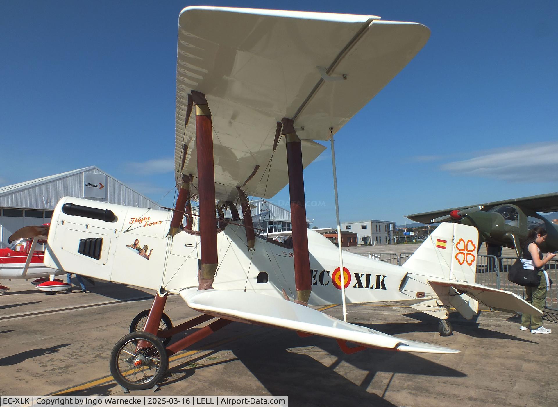 EC-XLK, Tot Bipla SE5 replica C/N 13030-2695, Tot Bipla SE5 replica two-seater at the March 2025 FPAC Open Day at Sabadell Airport