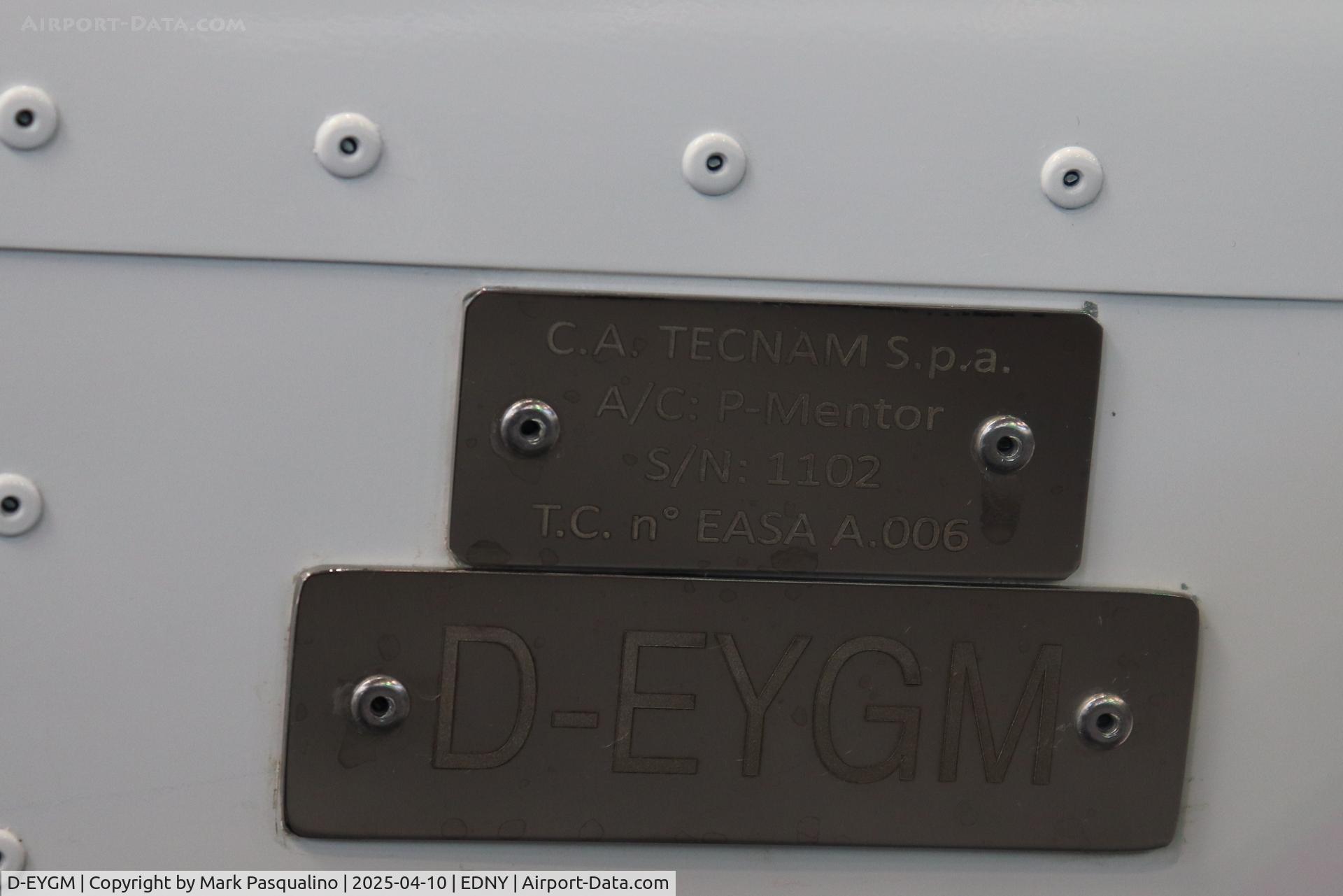 D-EYGM, Tecnam P-Mentor C/N 1102, Tecnam P-Mentor