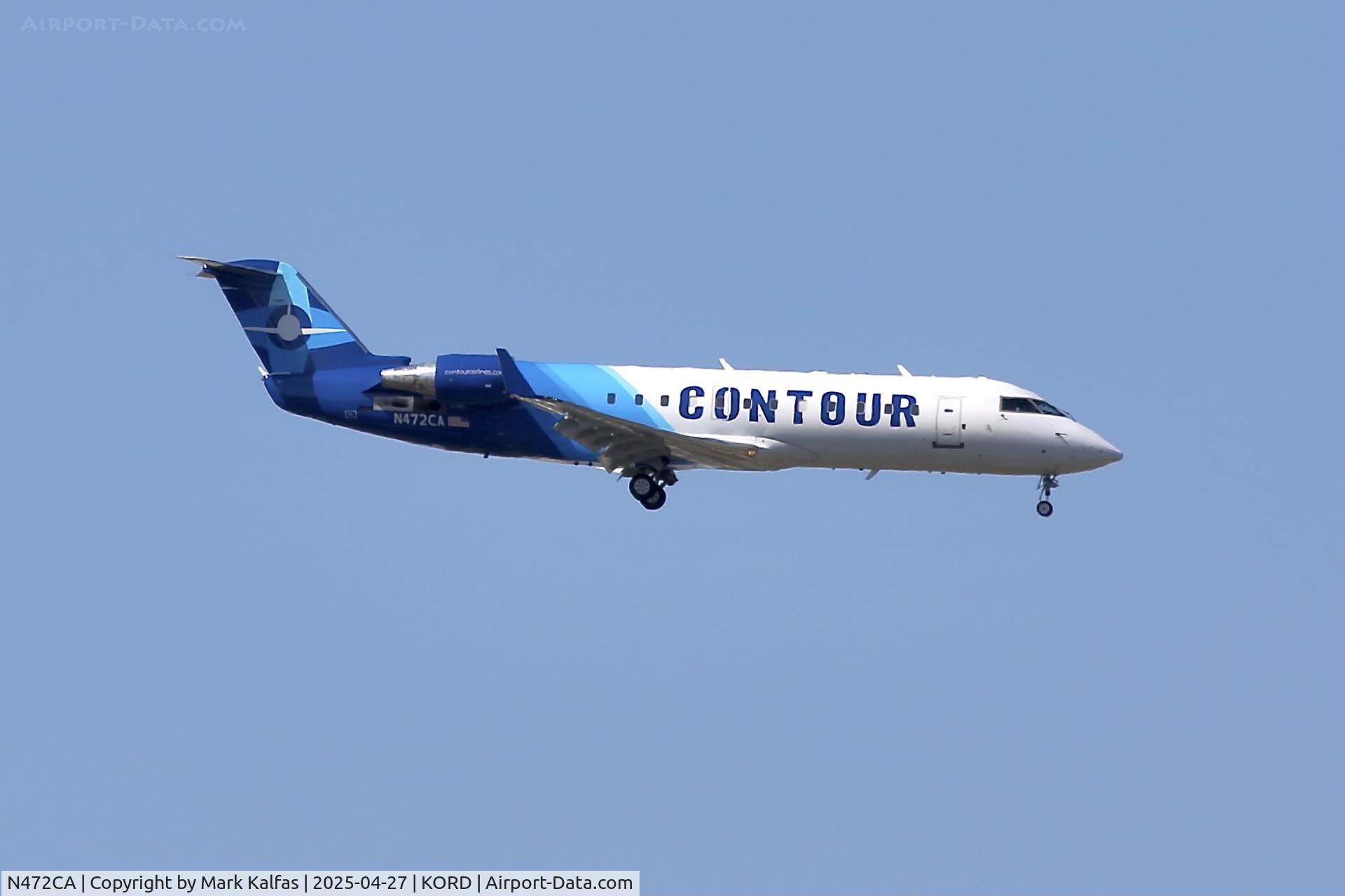 N472CA, 2002 Bombardier CRJ-200ER (CL-600-2B19) C/N 7667, CRJ2 CORPORATE FLIGHT MANAGEMENT/ CONTOUR  BOMBARDIER INC CL-600-2B19 N472CA 10C approach KORD