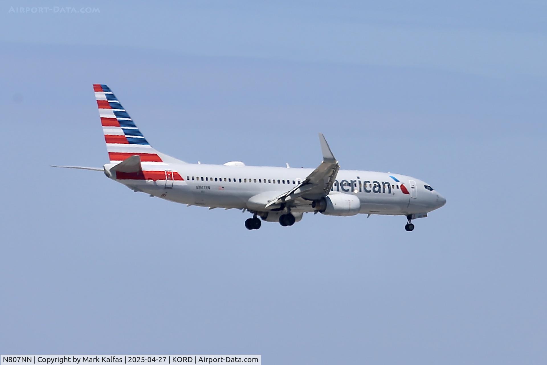 N807NN, 2009 Boeing 737-823 C/N 31077, B738 American Airlines Boeing 737-823 N807NN arriving 10C KORD