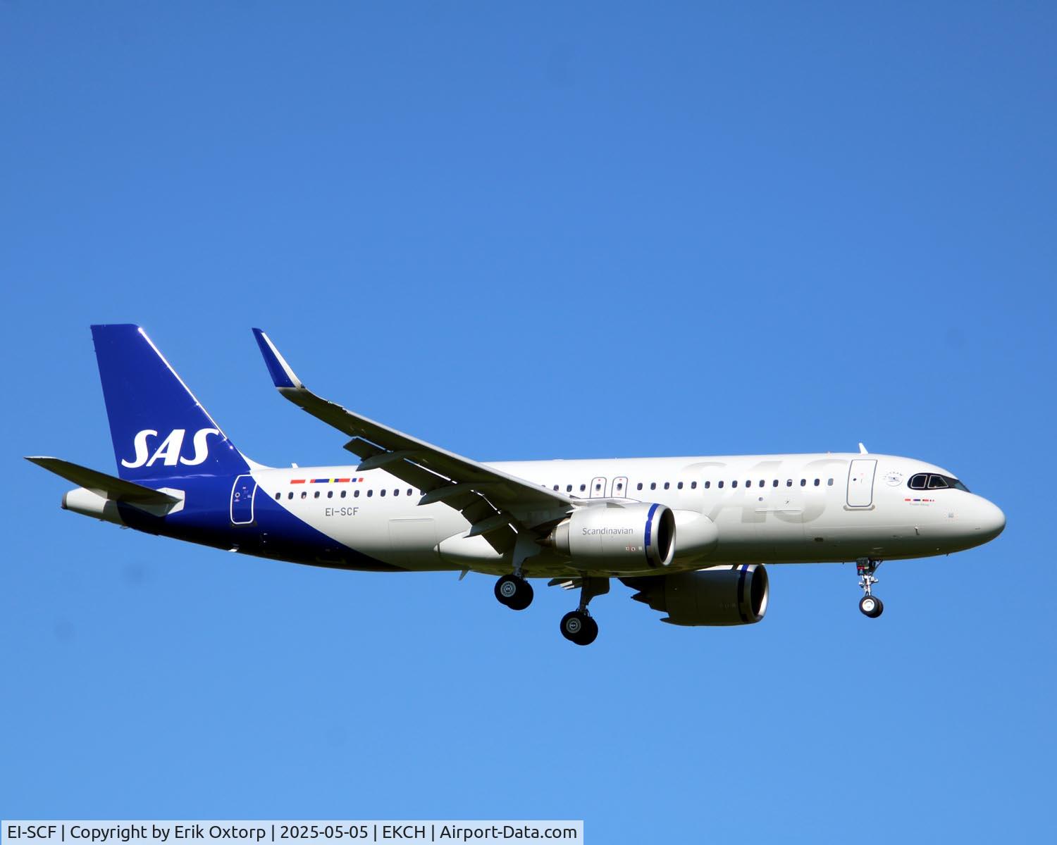 EI-SCF, 2025 Airbus A320-251N C/N 12528, Brand new EI-SCF landing rw 04L after the first commerical flight