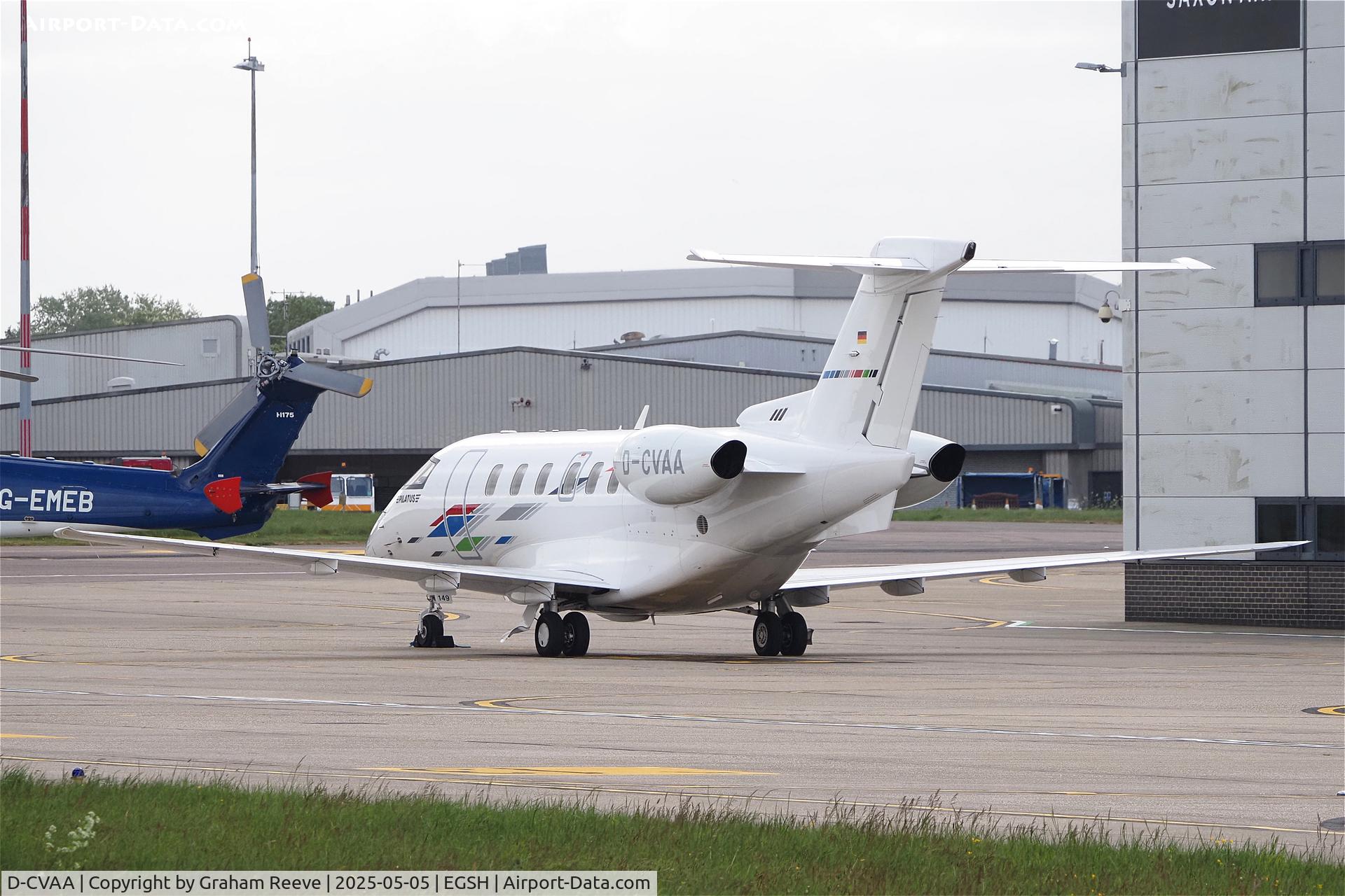 D-CVAA, 2019 Pilatus PC-24 C/N 149, Parked at Norwich.