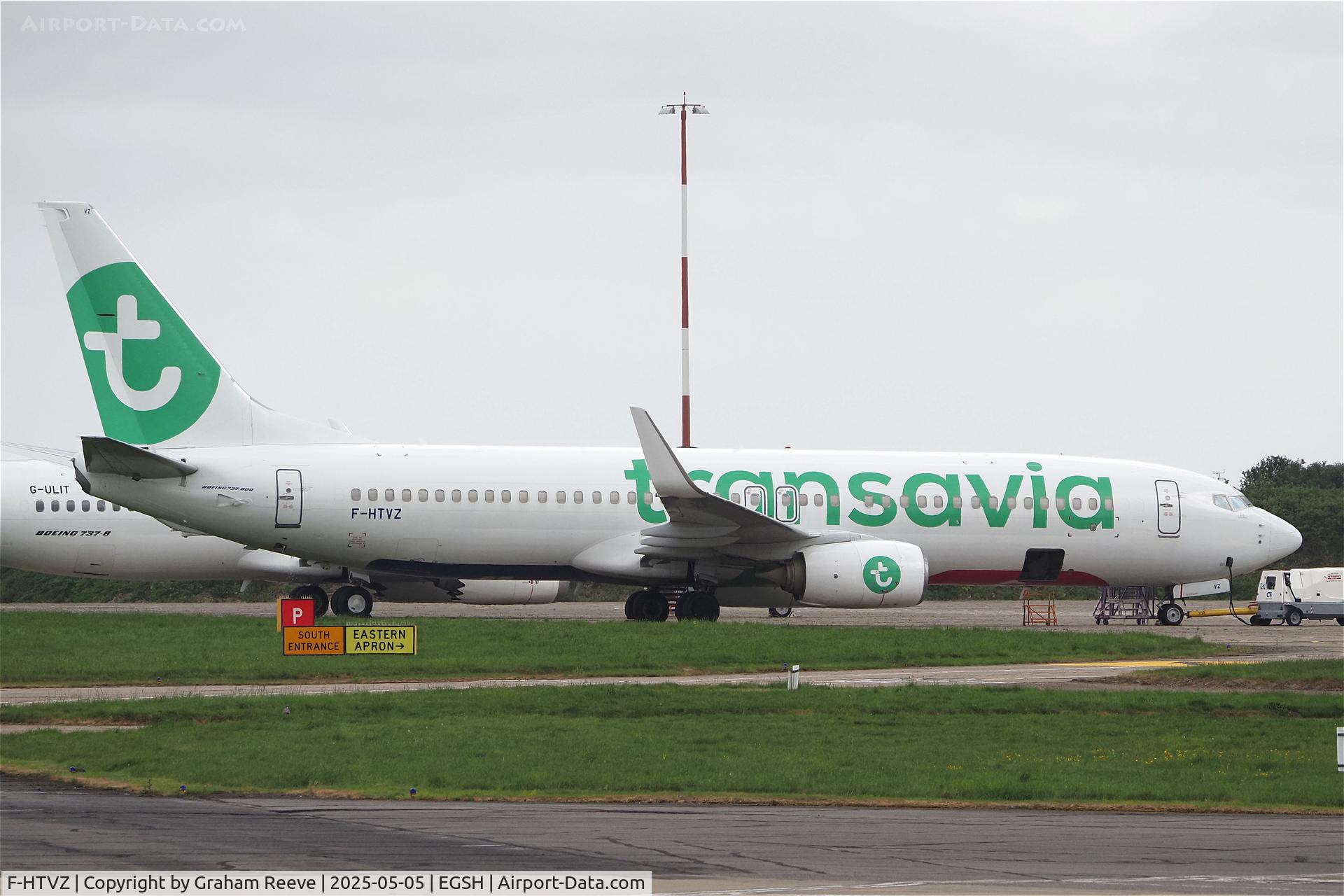 F-HTVZ, 2016 Boeing 737-8JP C/N 42286, Parked at Norwich.