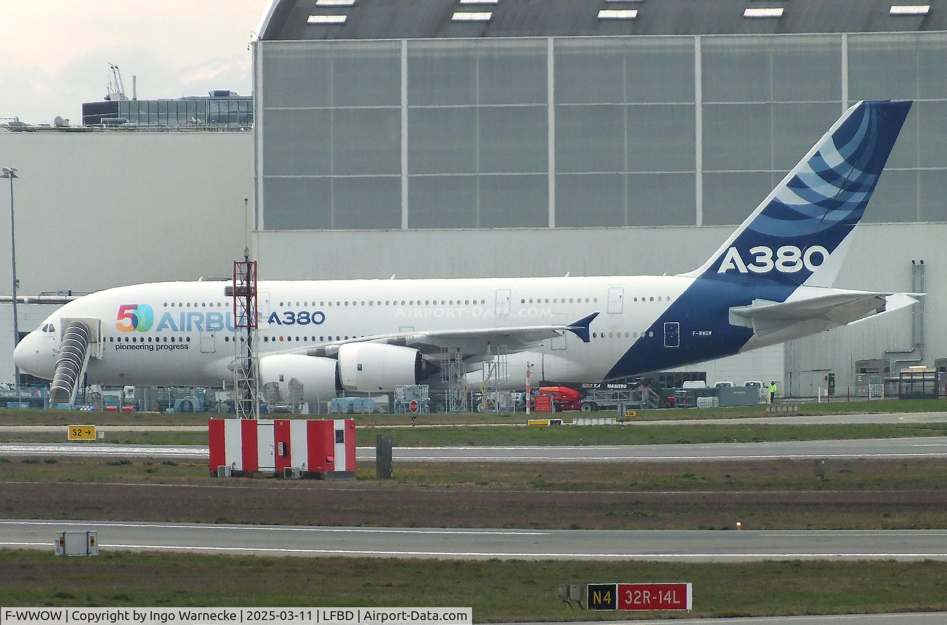 F-WWOW, 2005 Airbus A380-841 C/N 001, Airbus A380-841 at the Airbus production plant at Toulouse Blagnac airport