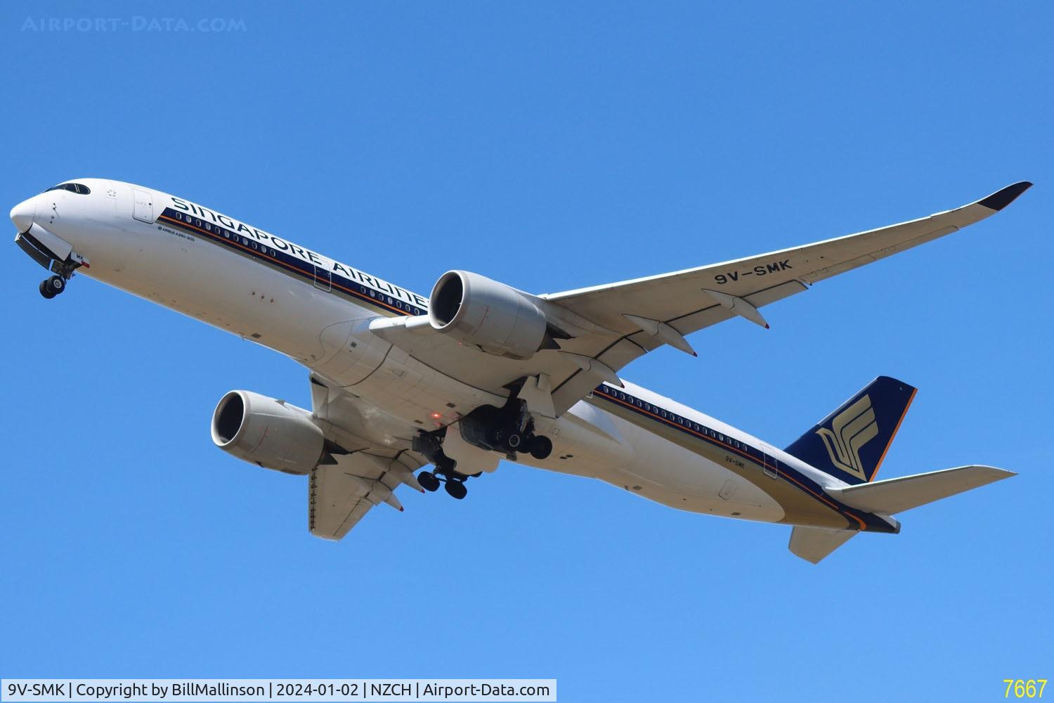 9V-SMK, 2016 Airbus A350-941 C/N 084, Off home to SIN