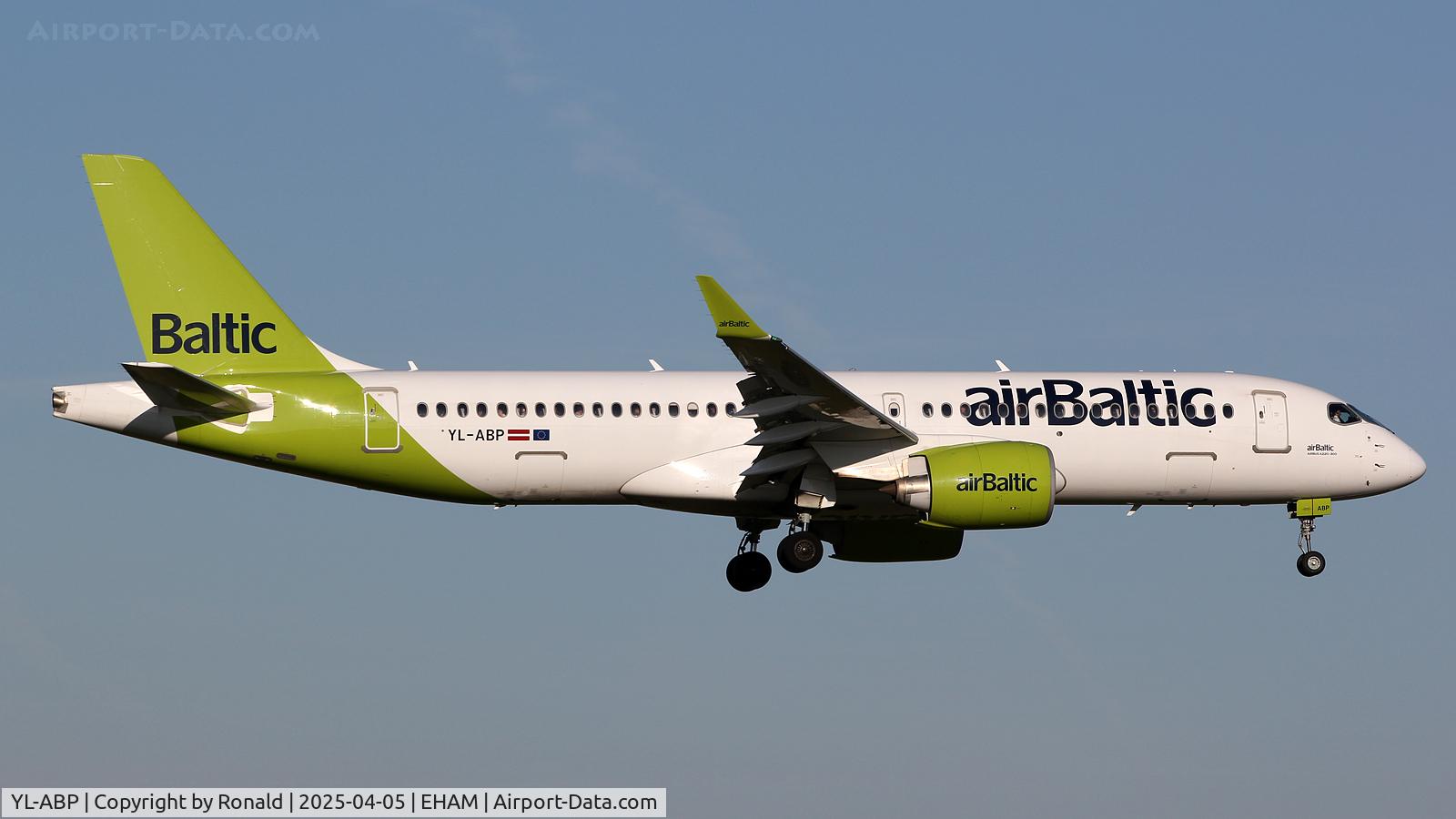 YL-ABP, 2023 Airbus A220-300 C/N 55224, at eham