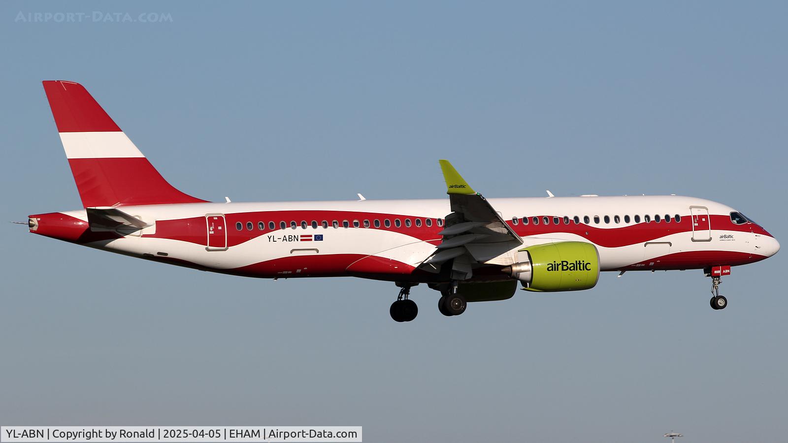 YL-ABN, 2023 Airbus A220-371 C/N 55215, at eham