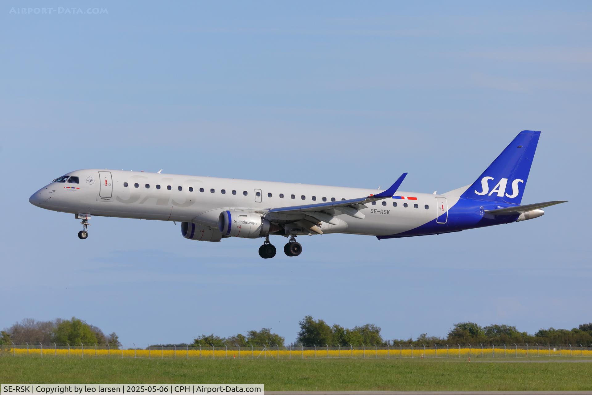 SE-RSK, 2007 Embraer 195LR (ERJ-190-200LR) C/N 19000120, Copenhagen 6.5.2025