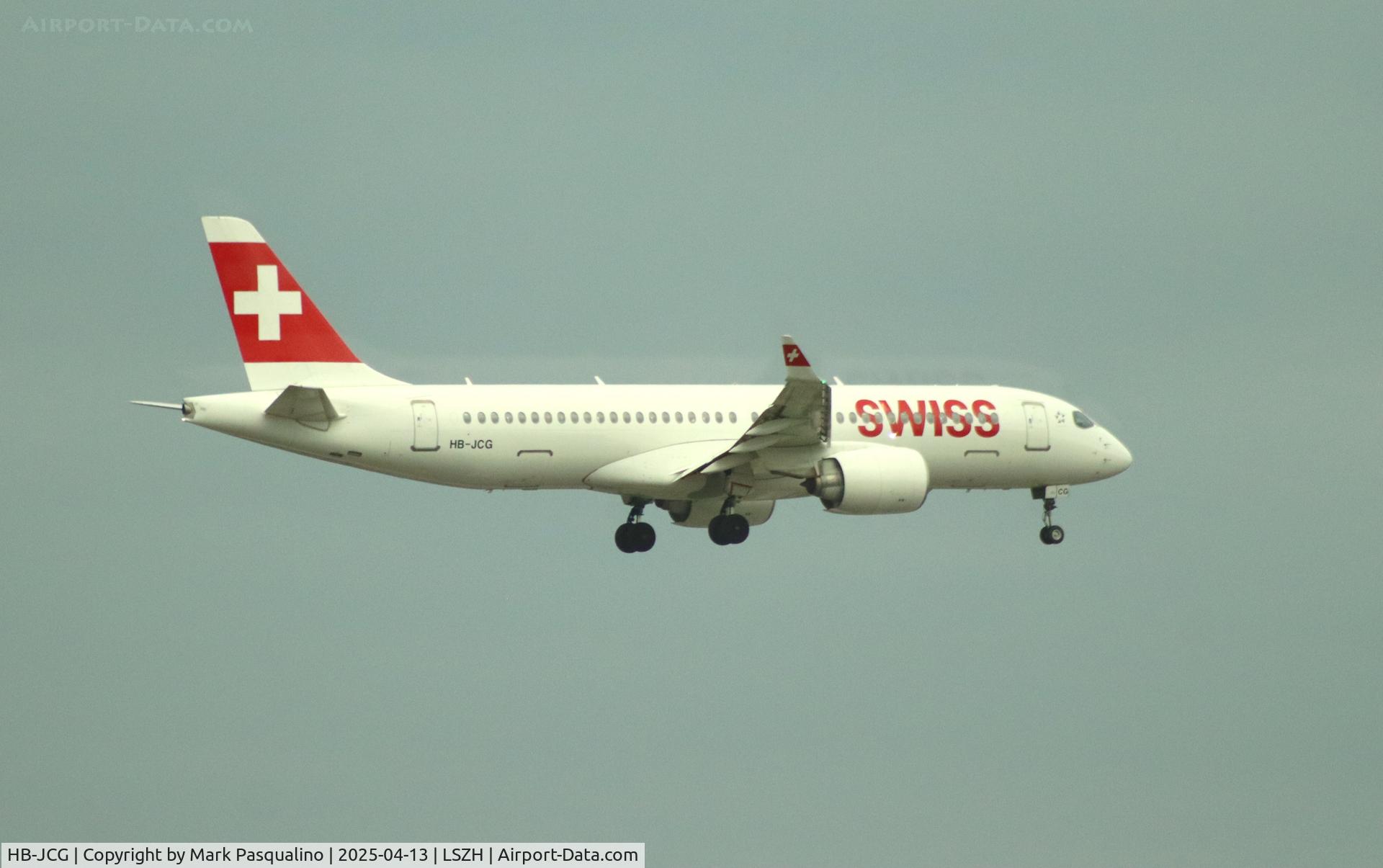 HB-JCG, 2017 Bombardier CSeries CS300 (BD-500-1A11) C/N 55020, Airbus A220-371