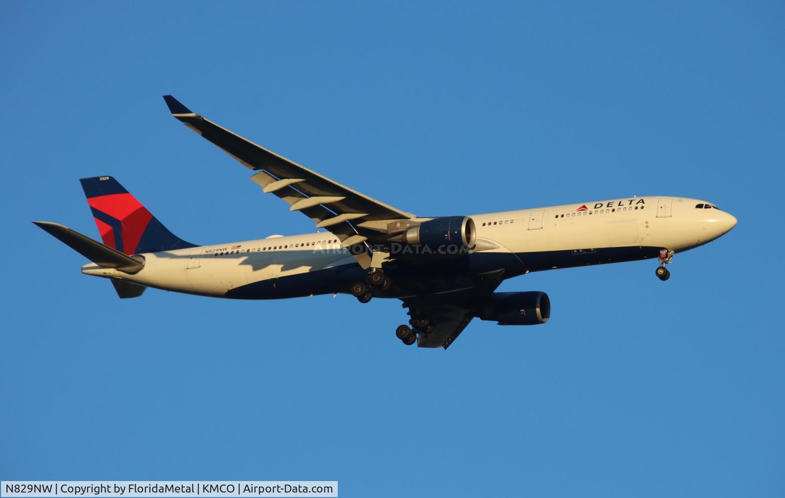 N829NW, 2016 Airbus A330-302 C/N 1721, DAL A333 zx ams, eham-mco