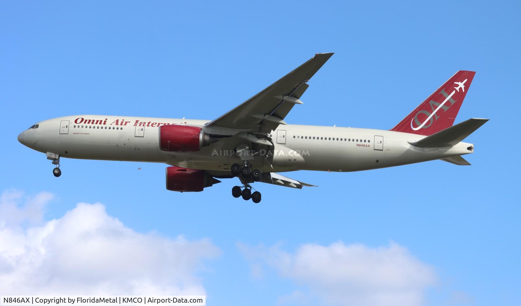 N846AX, 2007 Boeing 777-2U8 C/N 36124, OAE 772 zx ewr-mco